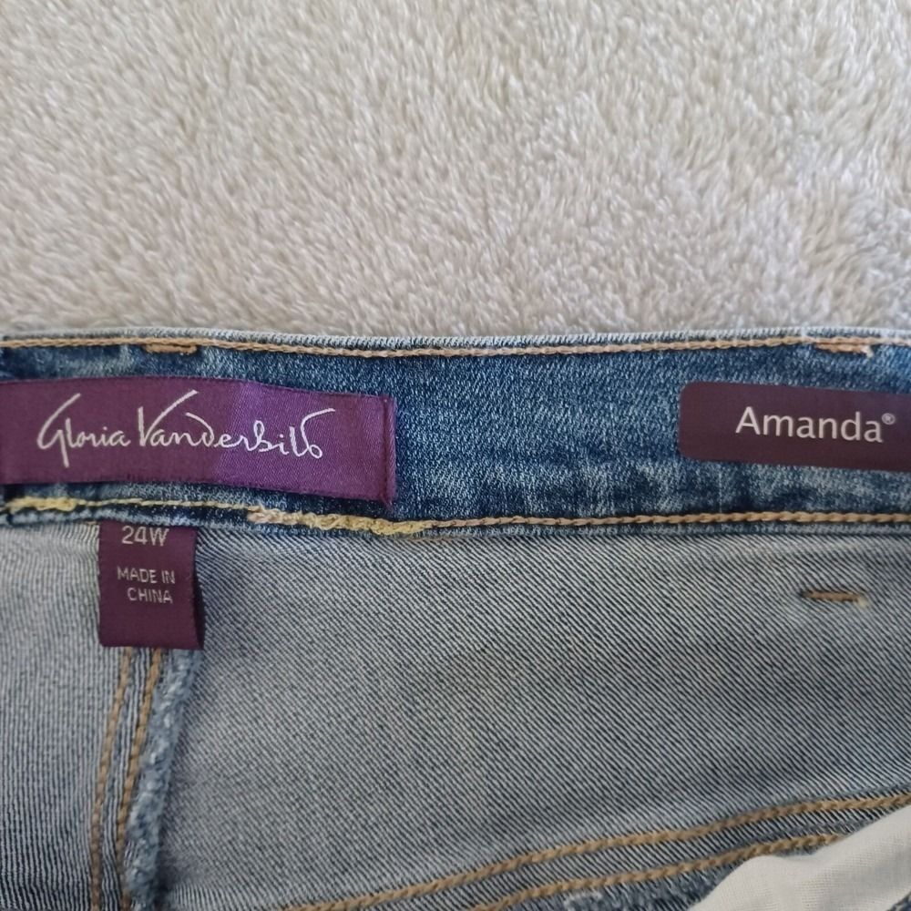 Gloria Vanderbilt Amanda Jeans 24W Ankle Straight Leg Light Wash Stretch Comfort - Picture 7 of 9